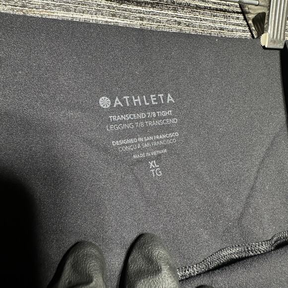 Athleta Leggings Women's Size XL Black Transcend 7/8 Tight 798638 - Picture 2 of 12